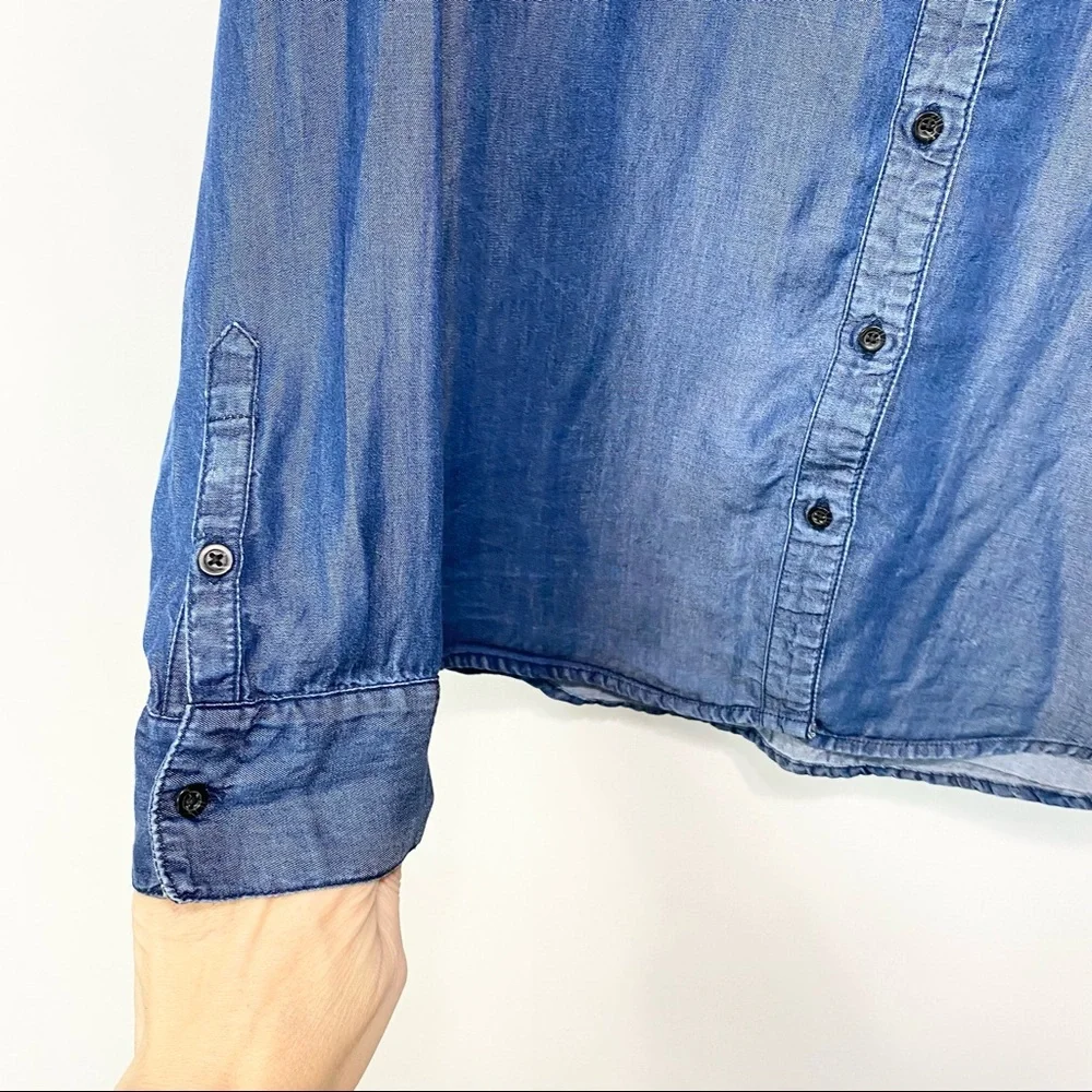 Susina-Chambray 100% tencel Button Up XS - Picture 3 of 7